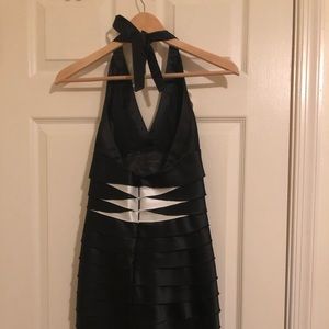 Sophisticated black and white dress